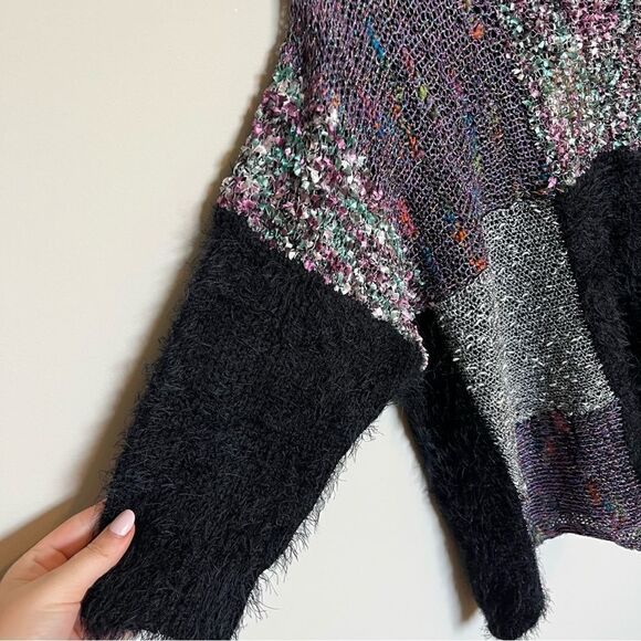 Shu Shu Patchwork Shag Sweater - Picture 8 of 13